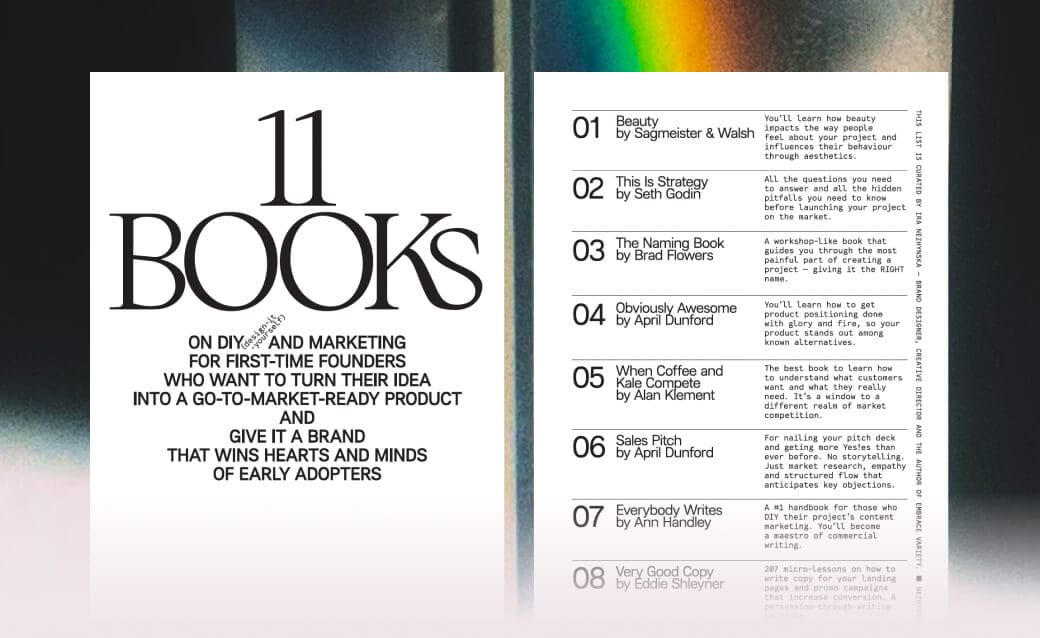 11 books on design-it-yourself and marketing for first-time founders ⋅ EV #012
